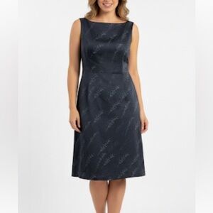 Moschino Cheap and Chic Floral Garden Sleeveless Mini Dress Black Boatneck Sz 12